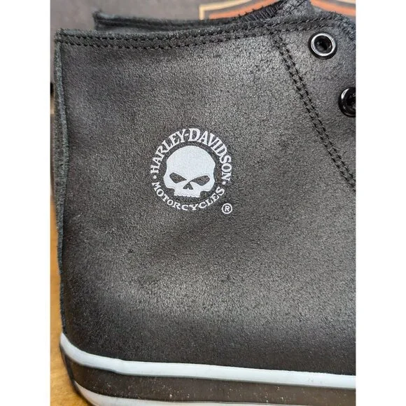 NWT Harley Davidson Baxter Leather Sneakers Mens 13 High Top Willie G Biker Blk